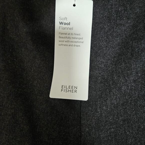 Eileen Fisher Ankle Lantern Pants Wool Flannel Gray Women's Size XL New With Tag - Picture 6 of 8